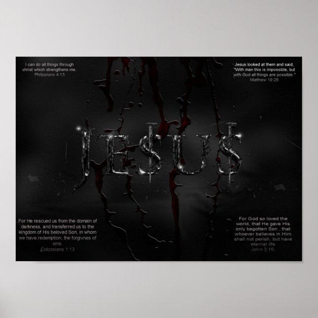Jesus-Plakat Poster (Vorne)