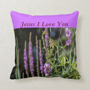 "Jesus" Polyester-Wurfpilz 16" x 16" Kissen