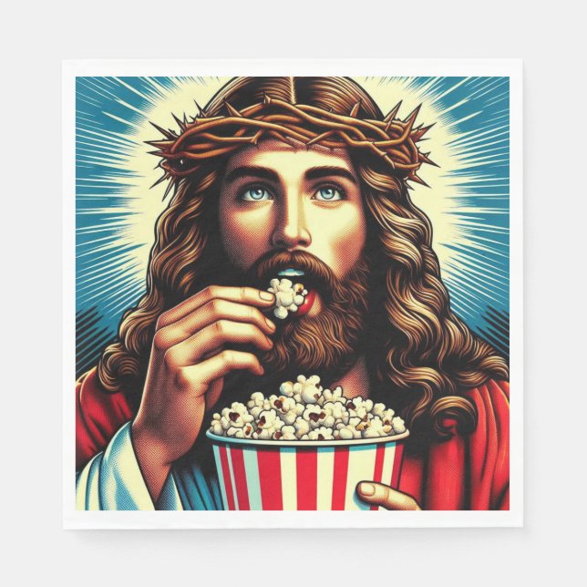 Jesus Popcorn Servietten! Serviette (Vorderseite)