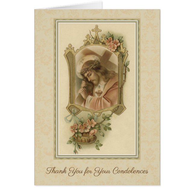 Jésus portant le Merci catholique croisé de (Devant)