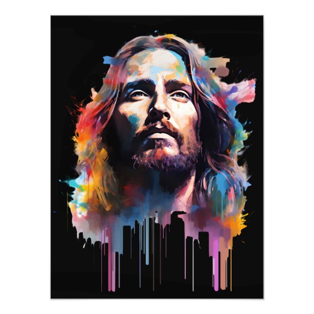 Jesus Portrait Foto Print (Vorne)