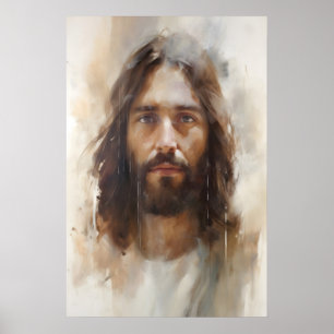 Jesus-Porträt Jesus Lächelnd Christliche Kunst Jes Poster