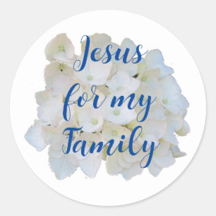 Jésus pour ma famille Autocollant Rond
