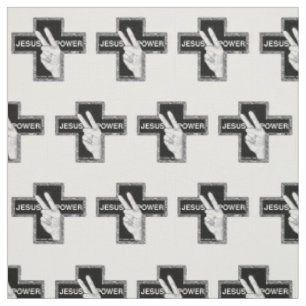 Jesus Power Christliches Kreuz Stoff