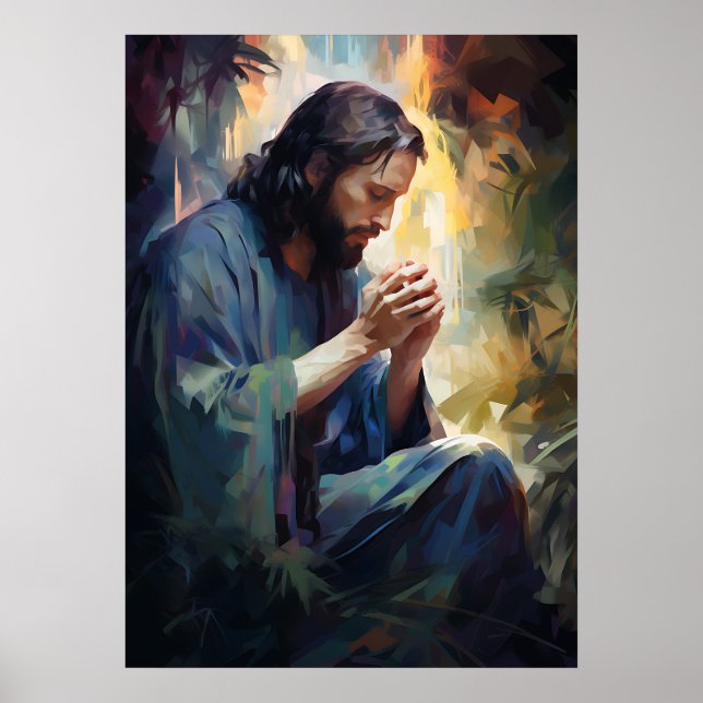Jesus Praing Art Poster (Vorne)