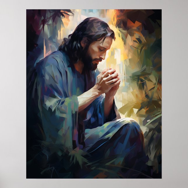 Jesus Praing Art Poster (Vorne)