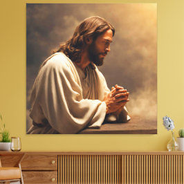 Jesus Praing Canvas Print Picture Leinwanddruck