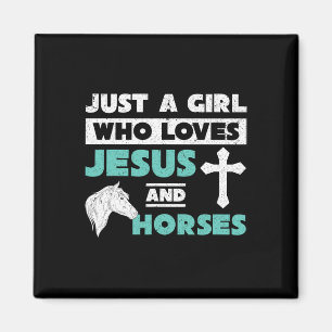 Jesus Prayer Horse Lover Girls - Pferdereiten C Magnet
