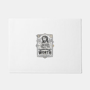Jesus-Preisschild Wert Jesus-Preisschild Wert Chri Fußmatte