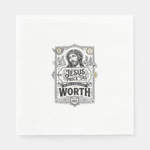 Jesus-Preisschild Wert Jesus-Preisschild Wert Chri Serviette