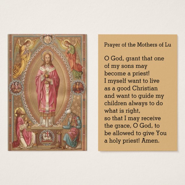Jesus Priest Host Angels Gebet (Vorne & Hinten)