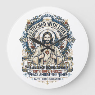 Jesus Prophezeiung Eschatologie Vintage-Shirt Chri Große Wanduhr