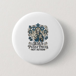 Jesus Puzzle-Teile Nicht Autismus Jesus Puzzle-Tei Button