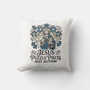 Jesus-Puzzleteile Nicht Autismus Jesus-Puzzleteile Kissen