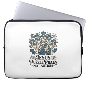 Jesus-Puzzleteile Nicht Autismus Jesus-Puzzleteile Laptopschutzhülle