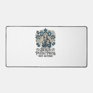 Jesus-Puzzleteile Nicht Autismus Jesus-Puzzleteile Schreibtischunterlage