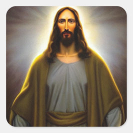 Jesus Quadratischer Aufkleber