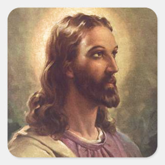 Jesus Quadratischer Aufkleber