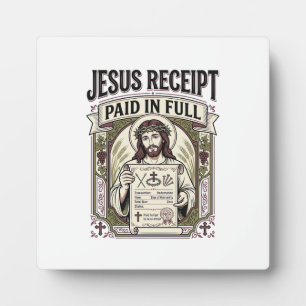 Jesus Quittung Vollständig Bezahlt Jesus Quittung Fotoplatte