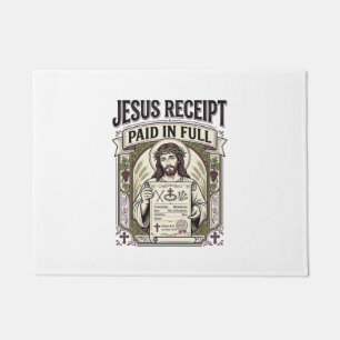 Jesus Quittung Vollständig Bezahlt Jesus Quittung Fußmatte