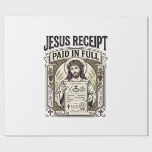 Jesus Quittung Vollständig Bezahlt Jesus Quittung Geschenkpapier
