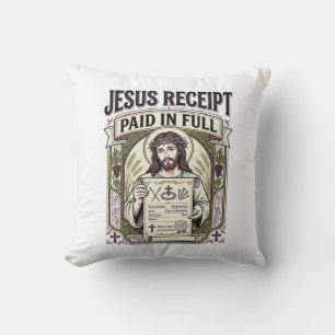 Jesus Quittung Vollständig Bezahlt Jesus Quittung Kissen
