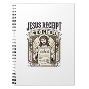 Jesus Quittung Vollständig Bezahlt Jesus Quittung Notizblock