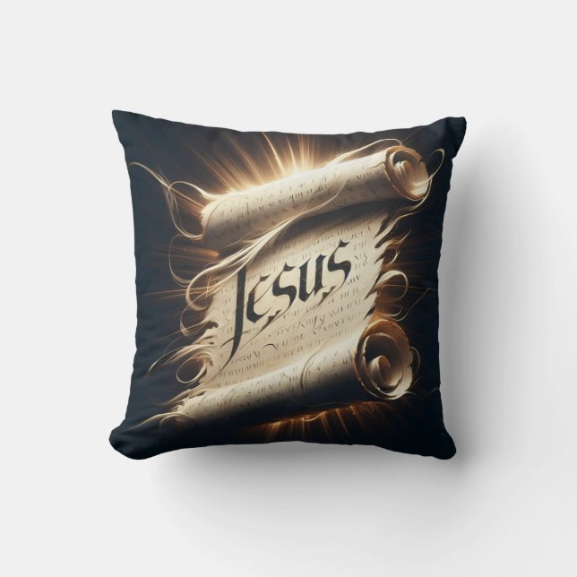 "Jesus' Radiance" Drehkissen Kissen (Vorderseite)