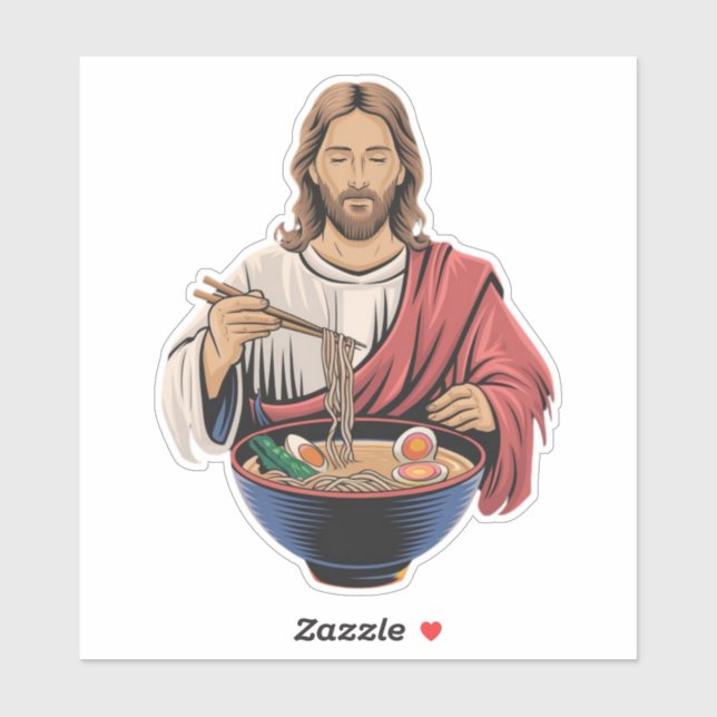 Jesus Ramen Amen Aufkleber (Blatt)