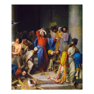 Jesus rätselt den Tempel von Carl Bloch Fotodruck