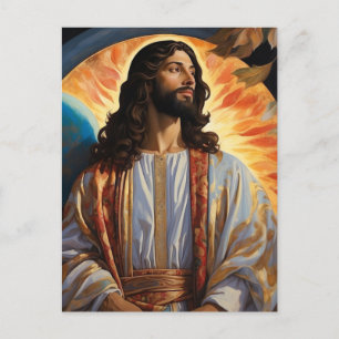*~* Jesus Ready Heal Earth Universe AP50 Cosmic Postkarte