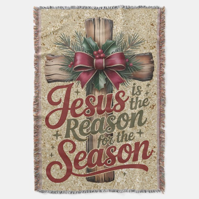 Jesus Reason Season Wurfdecke Decke (Vorderseite Vertikal)