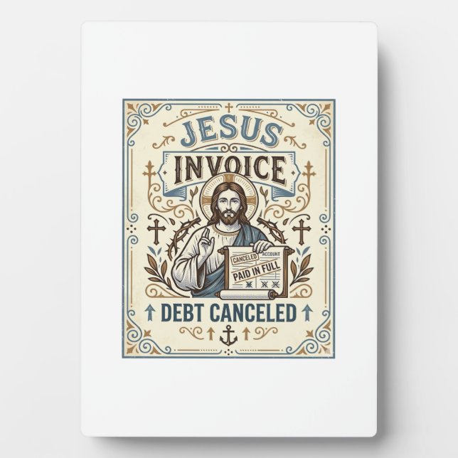 Jesus-Rechnung Schulden gestrichen Jesus-Rechnung  Fotoplatte (Vorderseite)