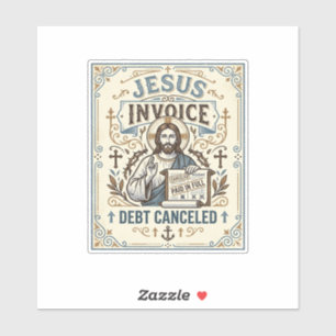 Jesus-Rechnung Schulden storniert Jesus-Rechnung S Aufkleber