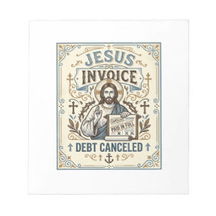 Jesus-Rechnung Schulden storniert Jesus-Rechnung S Notizblock