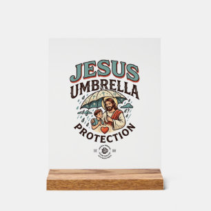 Jesus Regenschirm Schutz Jesus Regenschirm Schutzi Acrylschild
