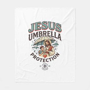 Jesus Regenschirm Schutz Jesus Regenschirm Schutzi Fleecedecke