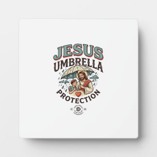 Jesus Regenschirm Schutz Jesus Regenschirm Schutzi Fotoplatte