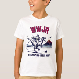 Jesus reiten Dinosaurier Was würde Jesus reiten? T-Shirt