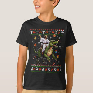 Jesus reitet auf Dinosaurier Lustiges Meme Hässlic T-Shirt