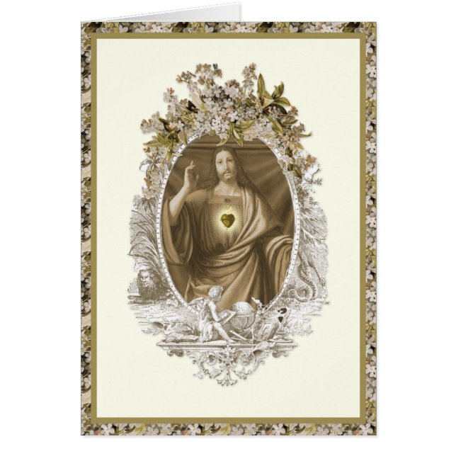 Jesus Religious Christlich Bloral Vintag (Vorne)