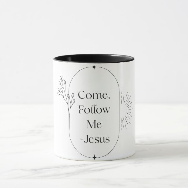 Jesus Religious Komm mir Kaffee Tasse folgen (Zentrum)