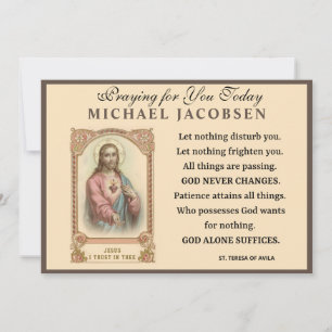 Jesus Religious St. Teresa of Avila Prayer Karte