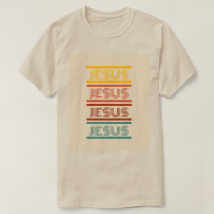 Jesus Retro weißes Unisex-T-Shirt T-Shirt