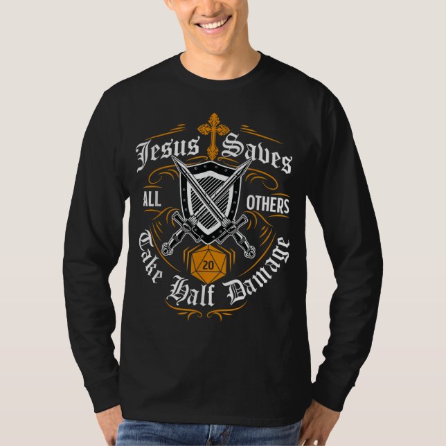 Jesus Rette allen anderen einen halben Schaden, de T-Shirt (Vorderseite)