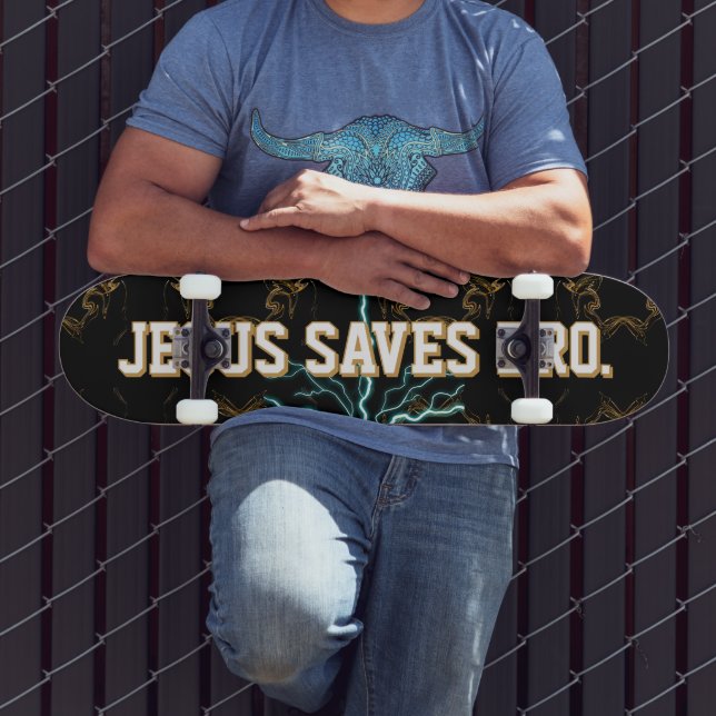 Jesus Rette Bro. Abstraktes Red Blood Skateboard (Außenbereich 3)