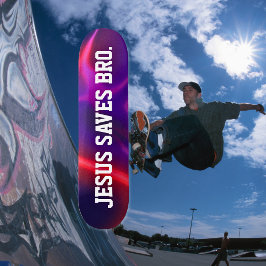 Jesus Rette Bro. Abstraktes Red Skateboard