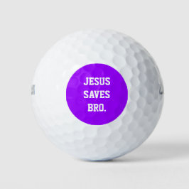Jesus Rette Bro. Neonlila Golfball