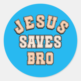 Jesus rette Bruder Jesus Christlich religiös Runder Aufkleber