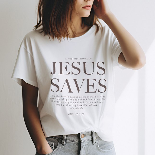 Jesus Rette | Christliche Ästhetik Unisex Apparel  T-Shirt (Von Creator hochgeladen)